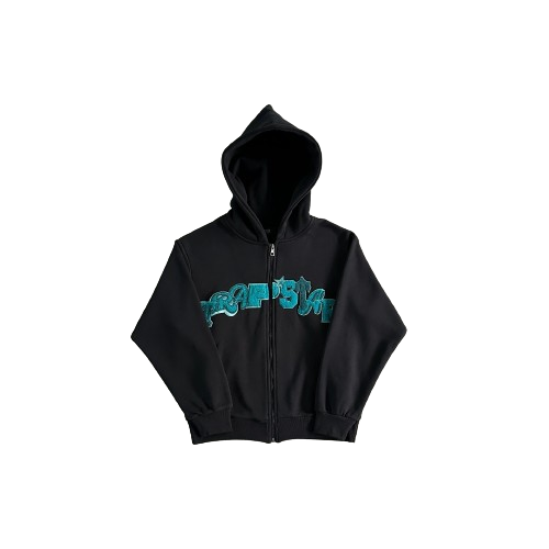 Trapstar Black/Teal Wildcard Zip-up Hooded Tracksuit