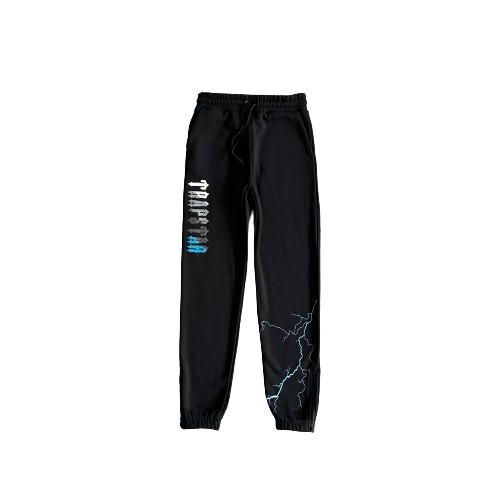 Trapstar Black/Teal Lightning Chenille Decoded Tracksuit