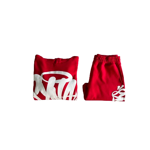 SYNAWORLD 'SYNA LOGO' HOODIE/SHORT SET - RED