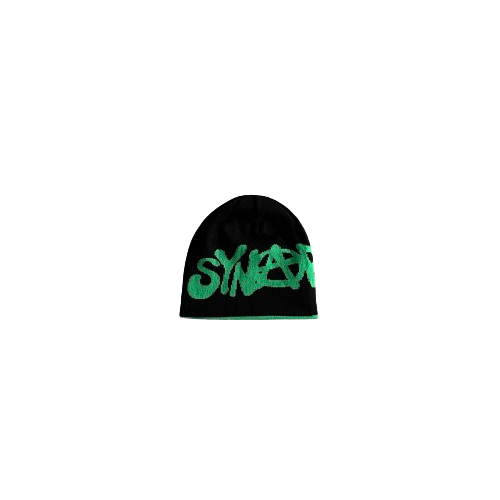 SYNAWORLD 'SYNA LOGO' REVERSIBLE BEANIE - BLACK/GREEN