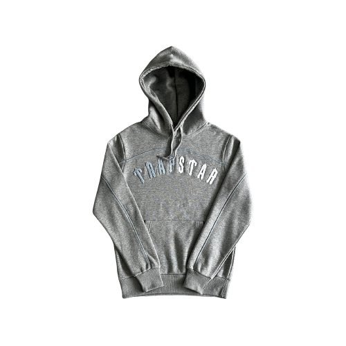 Trapstar Grey/Blue/White Irongate Chenille Arch Hoodie Tracksuit