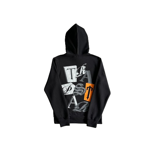 Trapstar Orange/Black Chain Script Hoodie