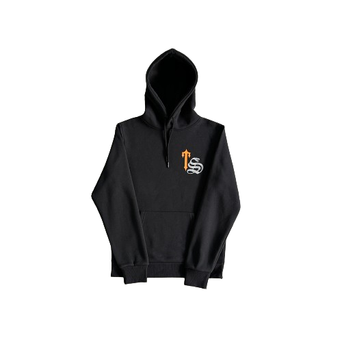 Trapstar Orange/Black Chain Script Hoodie