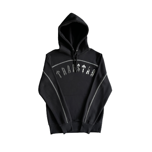 Trapstar Black/Grey Camo Irongate Chenille Arch Hoodie Tracksuit