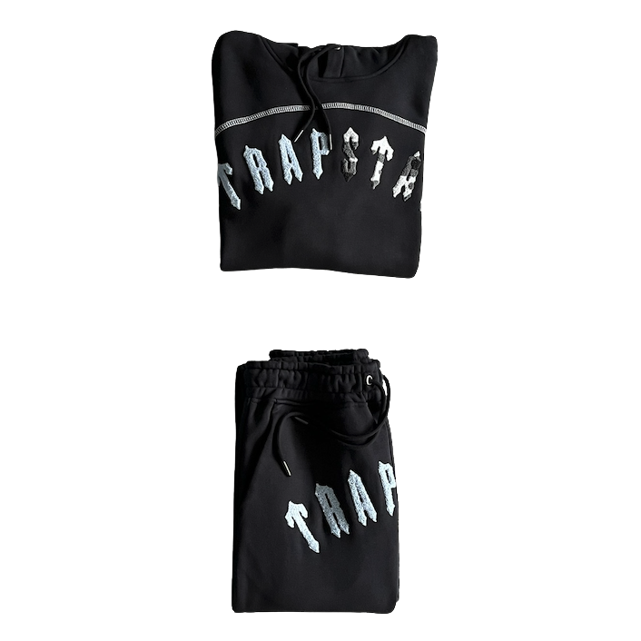 Trapstar Blue/Grey Camo Irongate Chenille Arch Hoodie Tracksuit