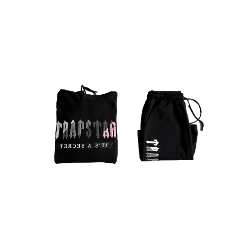 Trapstar Black/Pink Decoded 2.0 Shorts Tracksuit