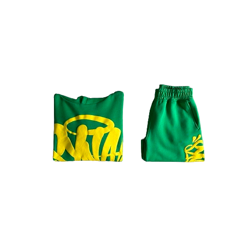 SYNAWORLD 'SYNA LOGO' HOODIE/SHORT SET - GREEN