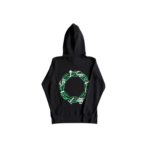 Trapstar Green/Black Chain Script Hoodie