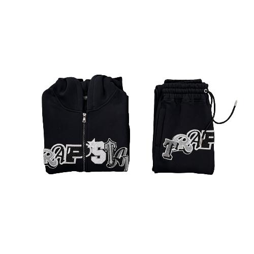 Trapstar Black Wildcard Zip-up Hooded Tracksuit