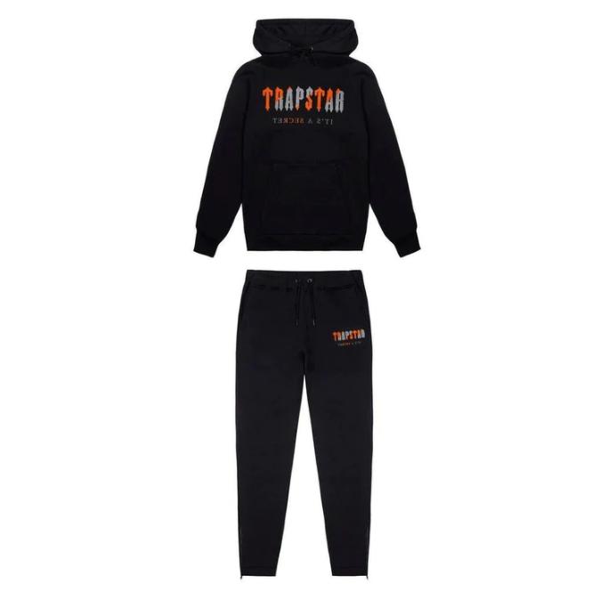 Trapstar Black/Orange Chenille Decoded Tracksuit-Trapstar-MrDripZone