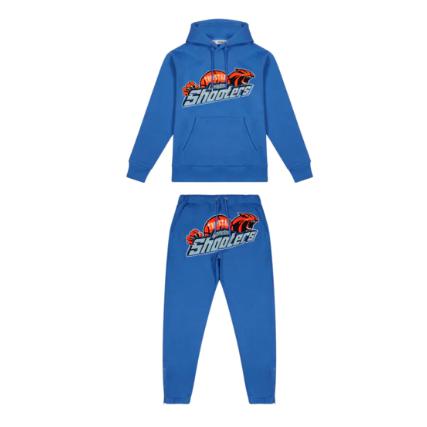 Trapstar Blue London Shooters Hooded Tracksuit-Trapstar-MrDripZone